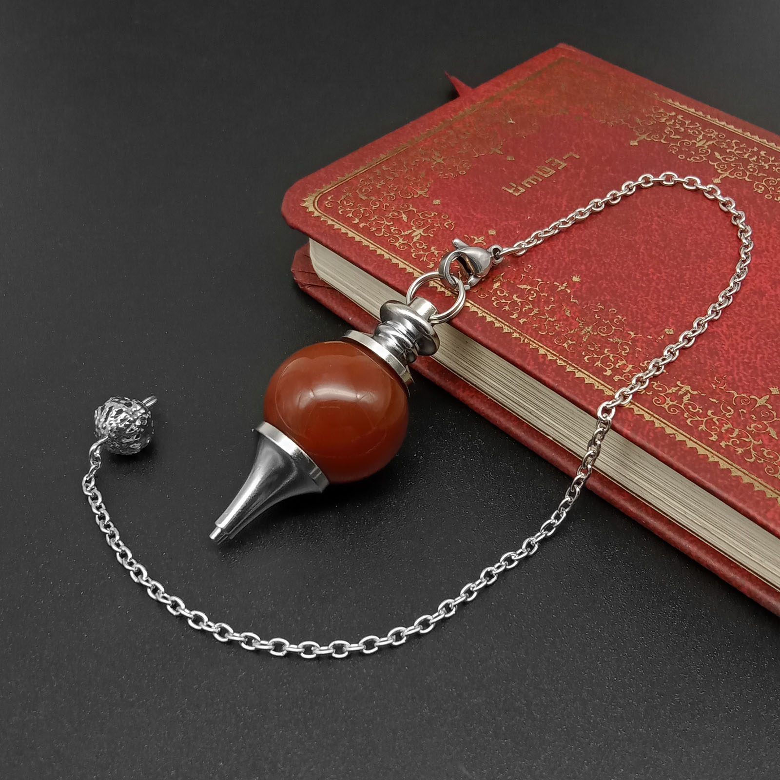 Bijoux Pendentifs en pierres gemmes, Quartz, avec perle résine, Rond, Placage, bijoux de mode, plus de couleurs à choisir, 20x20x20mm, Vendu par 30 cm brin