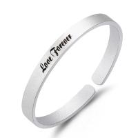 Brass Cuff Bangle plated for woman silver color 7.20mm Sold By PC