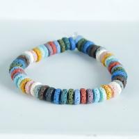 lave volcanique bracelet, pour femme, multicolore, 9mm, Longueur:Environ 19 cm, Vendu par PC