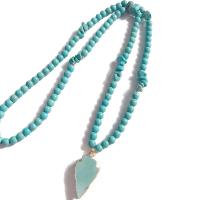 Fashion Turquoise Necklace Zinc Alloy with turquoise plated for woman green Length 50 cm Sold By PC