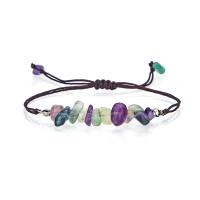 Purple Fluorite Bracelet with Polyester Cord for woman mixed colors 45mm Length 8-28 cm Sold By KG