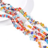 Millefiori Slice Lampwork Beads, Millefiori Lampwork, DIY, more colors for choice, 4-9mm, Sold Per 31.50 Inch Strand