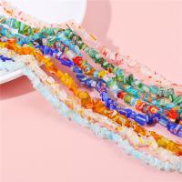 Millefiori Slice Lampwork Beads, Millefiori Lampwork, irregular, DIY, more colors for choice, 4-9mm, Sold Per 31.50 Inch Strand