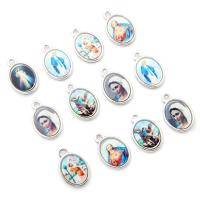 Zinc Alloy Pendants silver color plated DIY mixed colors Sold By Bag
