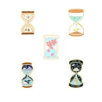 Zinc Alloy Brooches Sandglass stoving varnish Unisex nickel lead & cadmium free 27mm Sold By Lot