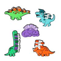 Zinc Alloy Brooches Dinosaur stoving varnish Unisex nickel lead & cadmium free 17-38mm Sold By Lot
