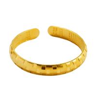Brass Cuff Bangle, Adjustable & for woman, golden, 10mm, Sold By PC
