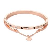 Bijoux de bracelet en alliage de zinc, Placage, pour femme & avec strass, plus de couleurs à choisir, 65mm, Vendu par PC