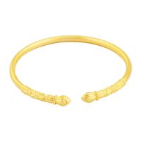 Brass Cuff Bangle, for woman, golden, 3.40mm, Sold By PC