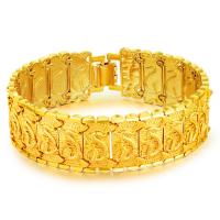 Brass Bracelet & Bangle, radiation protection & for man, golden, 18mm, Length:18.5 cm, Sold By PC