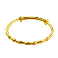Brass Bracelet & Bangle, for woman, golden, 60-70mm, Sold By PC