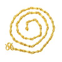 Messingkette Halskette, Messing, plattiert, für den Menschen, goldfarben, Länge:ca. 45 cm, verkauft von PC