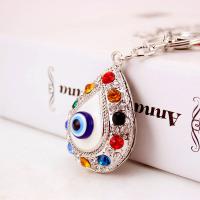 Zinc Alloy Key Clasp with Czech Rhinestone high quality plated fashion jewelry & for woman & enamel multi-colored Sold By PC