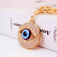 Zinc Alloy Key Clasp Round high quality plated fashion jewelry & for woman & enamel blue Sold By PC