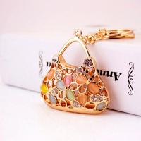 Tibetan Style Key Clasp, with Czech Rhinestone & Cats Eye, Handbag, high quality plated, fashion jewelry & for woman, multi-colored, 120x50mm, Sold By PC