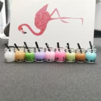 Glass Pendant, Bottle, epoxy gel, Mini & Unisex, more colors for choice, 10x14mm, Sold By PC