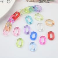 Acryl Linking Ring, Ovaal, DIY, meer kleuren voor de keuze, 14x20mm, Ca 700pC's/Bag, Verkocht door Bag