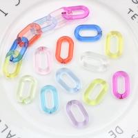 Acryl Linking Ring, Ovaal, DIY, meer kleuren voor de keuze, 17x27mm, Ca 450pC's/Bag, Verkocht door Bag