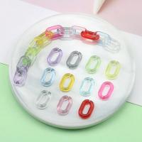 Acryl Linking Ring, Ovaal, gepolijst, DIY, meer kleuren voor de keuze, 10x15mm, Ca 500pC's/Bag, Verkocht door Bag