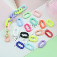 Acrylic Linking Ring, Oval, polished, DIY, more colors for choice, 9x15mm, Approx 500PCs/Bag, Sold By Bag