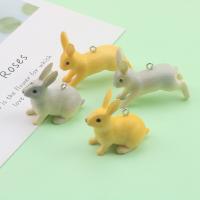 Plastic Pendants PVC Plastic Rabbit epoxy gel Unisex Approx Sold By Bag