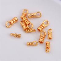 Brass Ribbon End gold color plated DIY golden nickel lead & cadmium free Sold By Bag