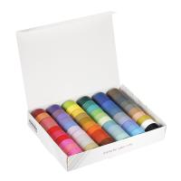 Dekorative Band, Papier, klebrig, gemischte Farben, 4000x15mm, 60Spulen/Box, verkauft von Box