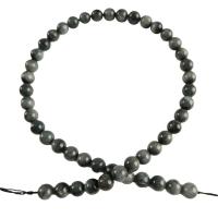 Hawk-eye Stone Beads, Round, polished, DIY, 8mm, Sold Per 15.35 Inch Strand