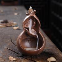 Backflow Incense Burner, Porcelain, handmade, for home and office & durable, 95x90x140mm, Sold By PC