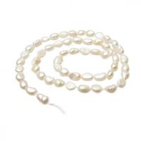 Perles nacres baroques de culture d'eau douce , perle d'eau douce cultivée, Irrégulière, styles différents pour le choix, blanc, 4-5MM, Vendu par brin