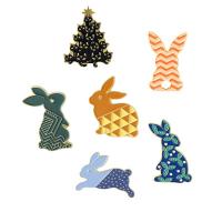 Zinc Alloy Brooches Rabbit stoving varnish Unisex nickel lead & cadmium free 15-29mm Sold By Lot