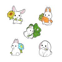 Zinc Alloy Brooches Rabbit stoving varnish Unisex nickel lead & cadmium free 19-26mm Sold By Lot