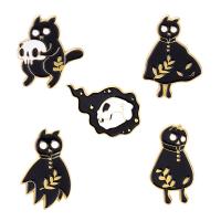 Zinc Alloy Brooches Cat stoving varnish Unisex nickel lead & cadmium free 14-33mm Sold By Lot