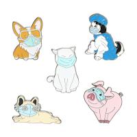 Zinc Alloy Brooches Cartoon stoving varnish Unisex nickel lead & cadmium free 20-30mm Sold By Lot