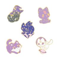 Enamel Brooch, Tibetan Style, Cat, stoving varnish, Unisex & different styles for choice, nickel, lead & cadmium free, 17-30mm, 10PCs/Lot, Sold By Lot