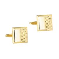Cufflinks, Brass, Square, plated, for man, more colors for choice, nickel, lead & cadmium free, 16x16mm, 5Pairs/Lot, Sold By Lot