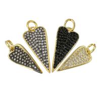Cubic Zirconia Micro Pave Brass Pendant, gold color plated, micro pave cubic zirconia, more colors for choice, 15.50x17x2mm, Hole:Approx 3.5mm, Sold By PC