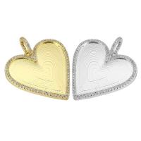 Μενταγιόν Brass Heart, Ορείχαλκος, Καρδιά, επιχρυσωμένο, περισσότερα χρώματα για την επιλογή, 30x31x2mm, Τρύπα:Περίπου 6mm, Sold Με PC