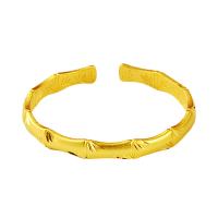 Brass Cuff Bangle, for woman, golden, 8mm, Sold By PC