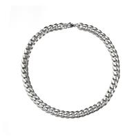 Titanium Steel Necklace plated Unisex silver color Sold By PC