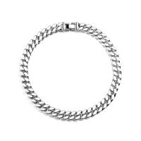 Titanium Steel Chain Necklace, plated, Unisex, silver color, Sold By PC