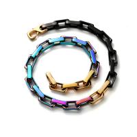 Zinc Alloy smykker halskæde, forgyldt, Unisex, flere farver til valg, 10mm, Længde 50 cm, Solgt af PC