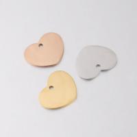 Stainless Steel Heart Pendants 304 Stainless Steel Vacuum Ion Plating DIY 16mm Sold By PC