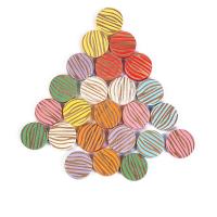 Wood Beads Round Carved DIY mixed colors 15mm Sold By PC