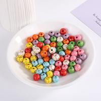 Wood Beads, Round, printing, DIY, more colors for choice, 10mm, Sold By PC