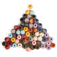 Holzperlen, Holz, rund, Einbrennlack, DIY & geschnitzed & Streifen, gemischte Farben, 10mm, verkauft von PC