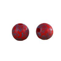 Wood Beads Schima Superba Round printing DIY 16mm Sold By PC