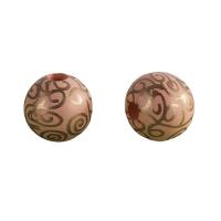Wood Beads, Schima Superba, Round, printing, DIY & different designs for choice, more colors for choice, 16mm, Sold By PC