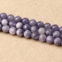 Natural Marble Beads, Dyed Marble, Round, polished, DIY & different size for choice, purple, 4-12mm, Sold Per 14.96 Inch Strand