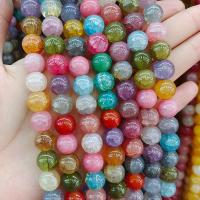 Perles de cristal rondes , DIY & craquelure, plus de couleurs à choisir, 10mm, Vendu par 14.96 pouce brin